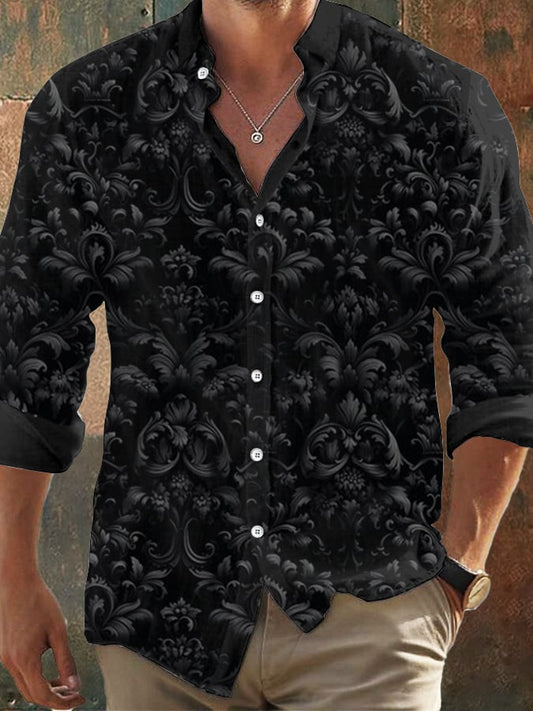 Men's Vintage Skull Faith Long Sleeve Shirt