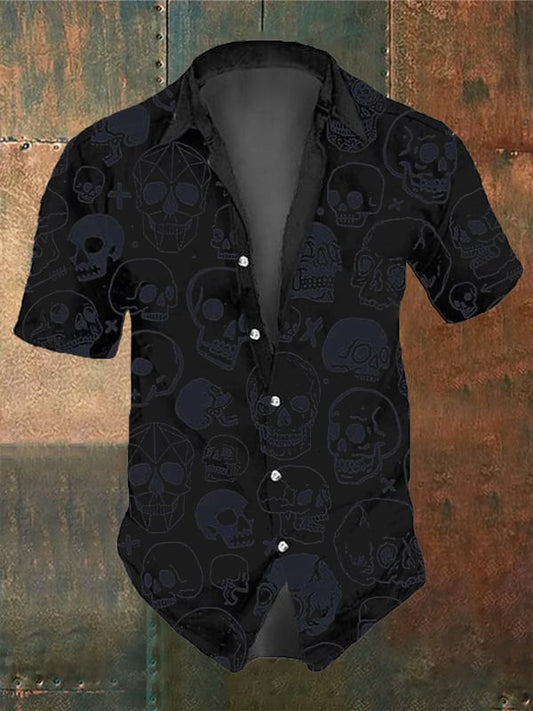 Men's Skull Faith Vintage Short Sleeve Shirt