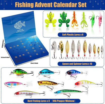 24 Days Christmas Countdown Fish Tackle Set