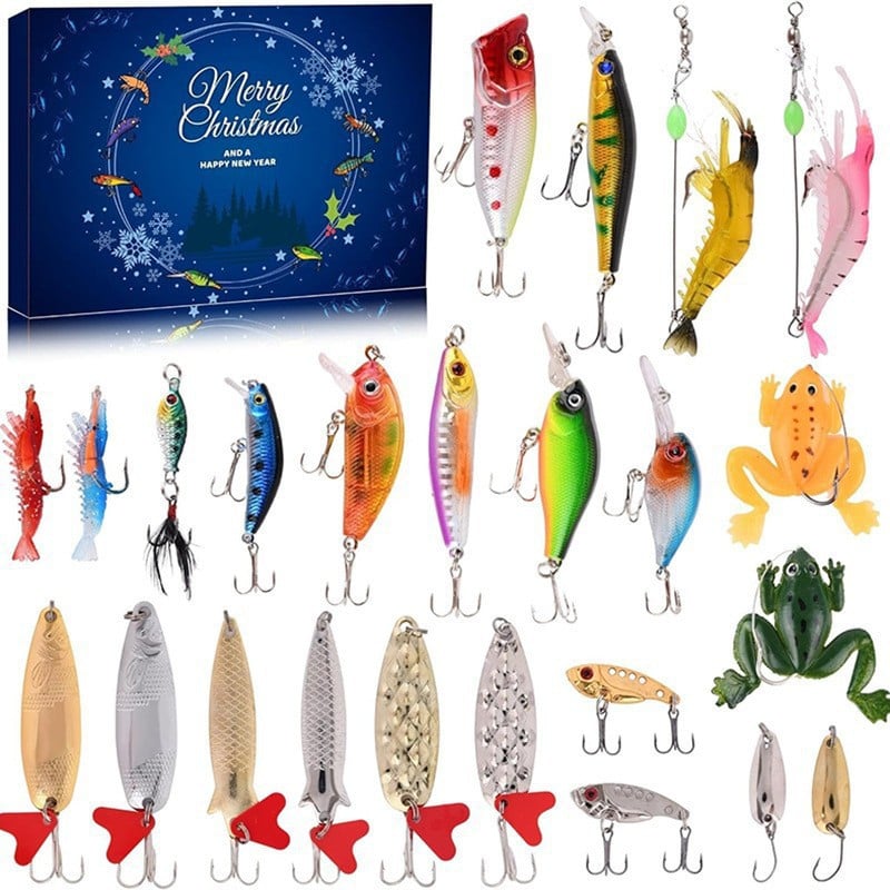 24 Days Christmas Countdown Fish Tackle Set