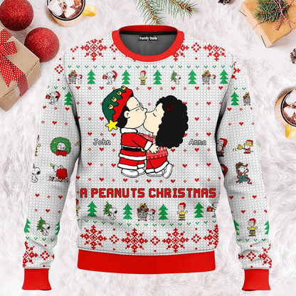 A Peanuts Christmas Gift For Couples Personalized Ugly Sweater