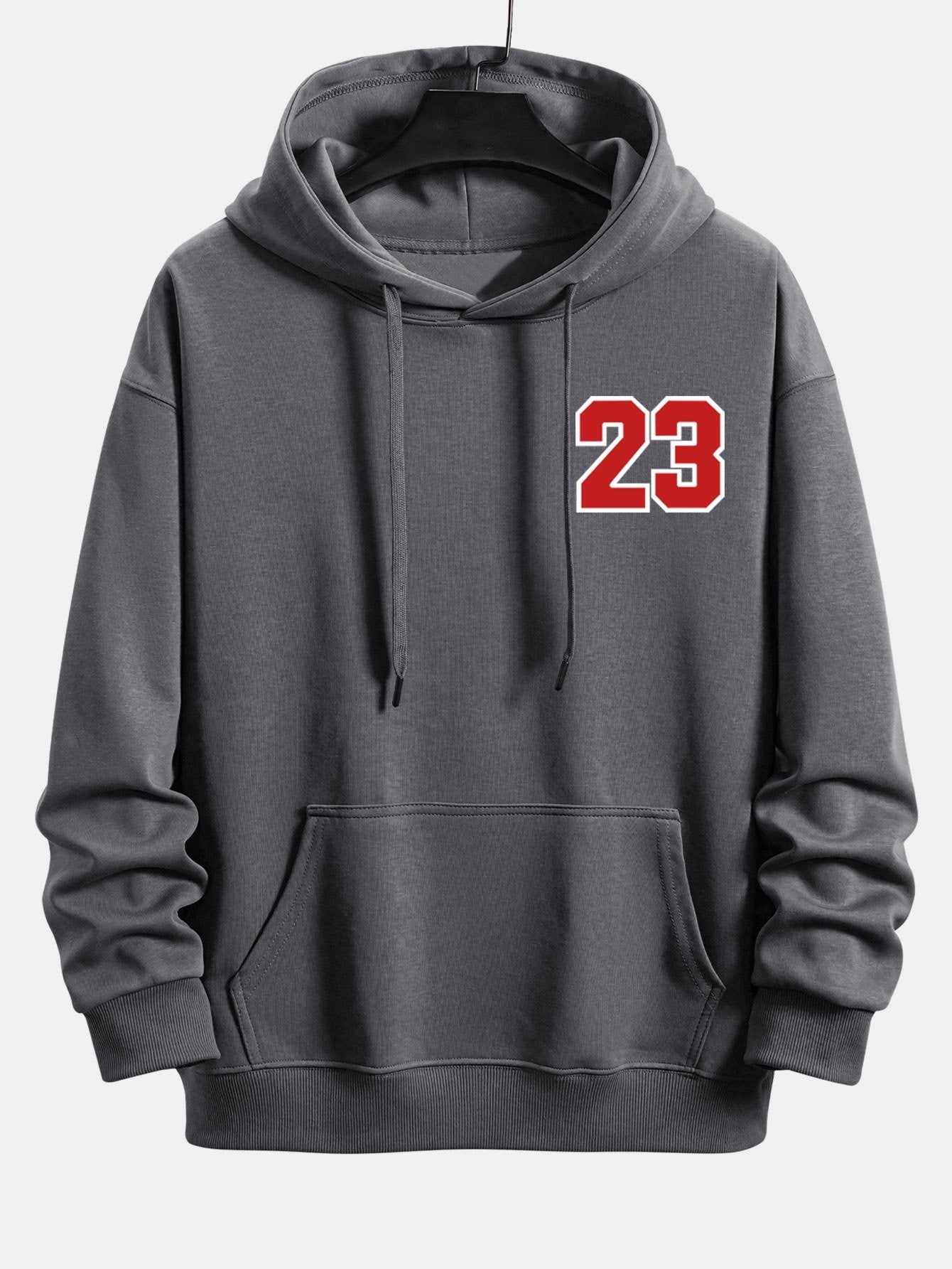 Number 23 Print Relax Fit Hoodie