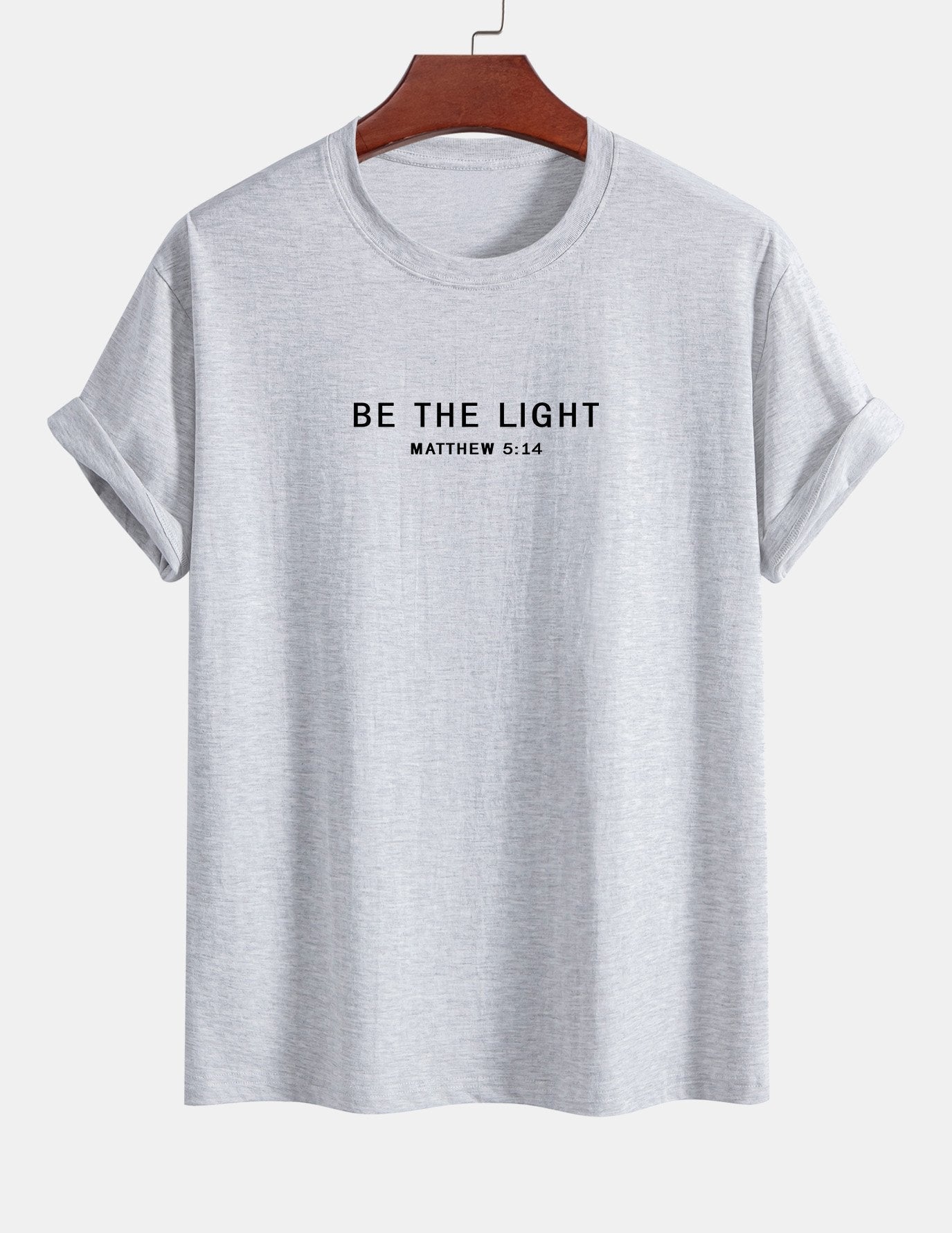 Regular Fit Be The Light Print Cotton T-Shirt