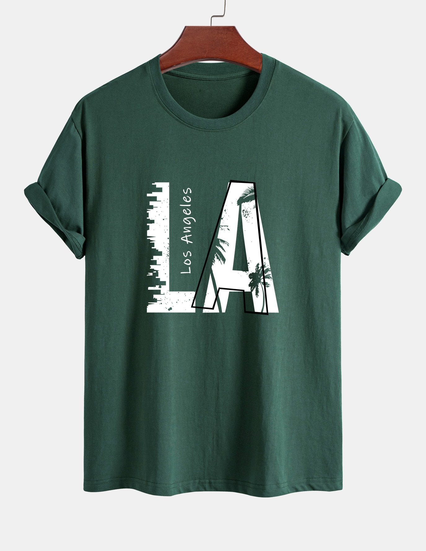 Regular Fit Los Angeles Print Cotton T-Shirt