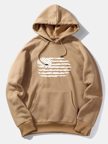 American Flag Print Hoodie