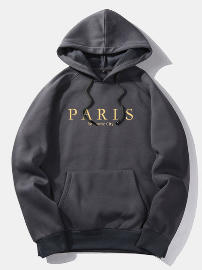 Paris Slogan Print Hoodie