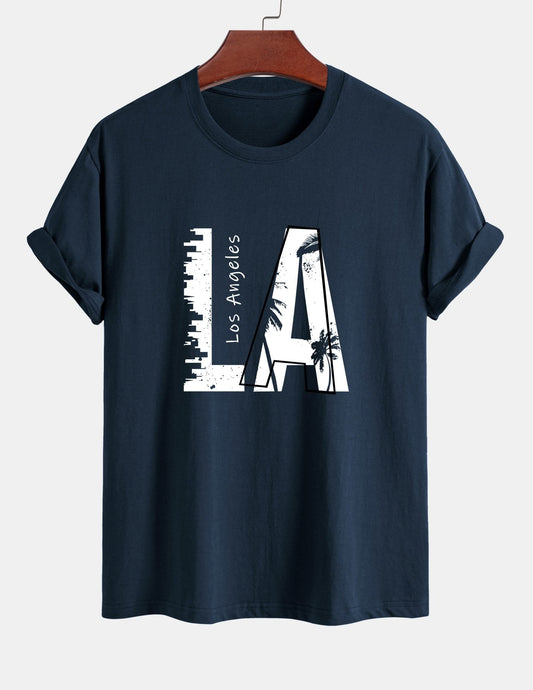 Regular Fit Los Angeles Print Cotton T-Shirt