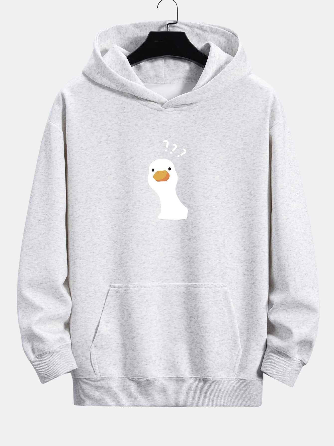 Question Mark Doubtful Duck Print Relax Fit Hoodie