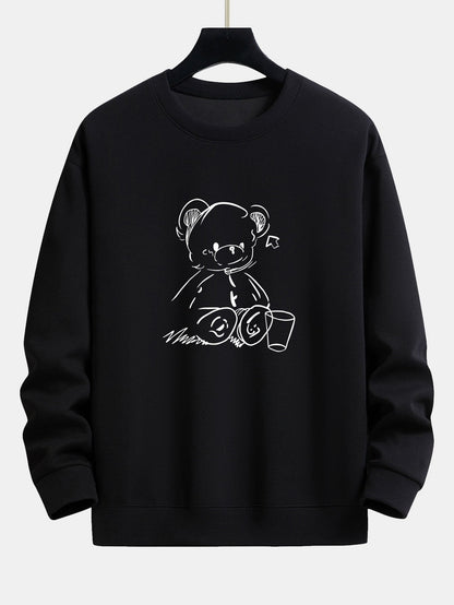 Bear Print Relax Fit Sweatshirt