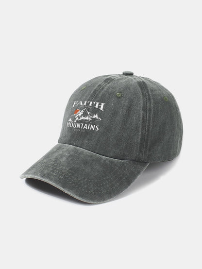 Sunrise Mountain Climbing Pattern Classic Retro Washed Cotton Baseball Cap