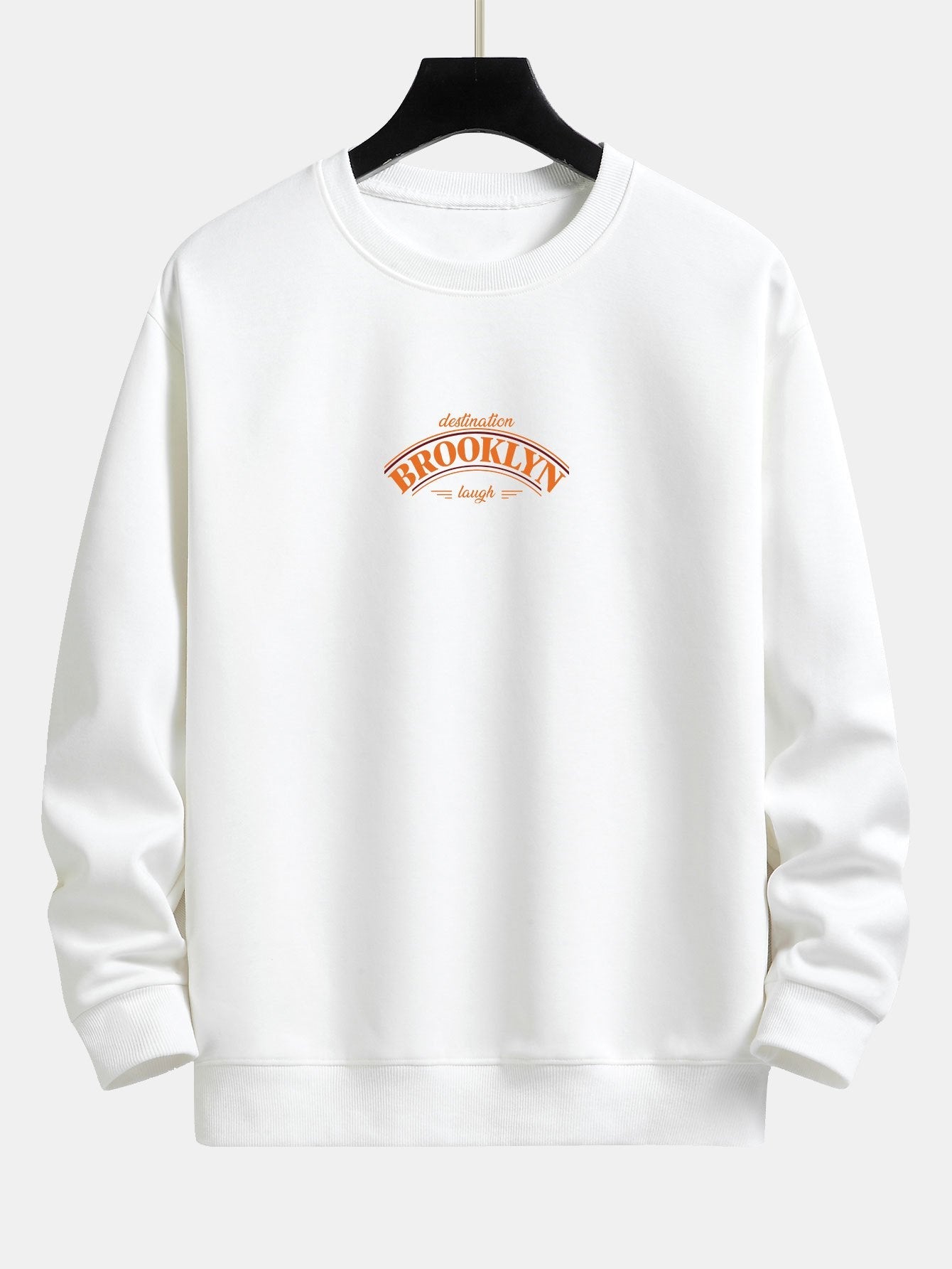 Brooklyn Slogan Print Relax Fit Sweatshirt