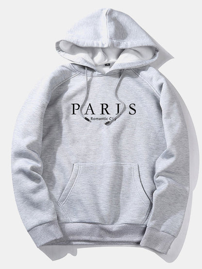 Paris Slogan Print Hoodie