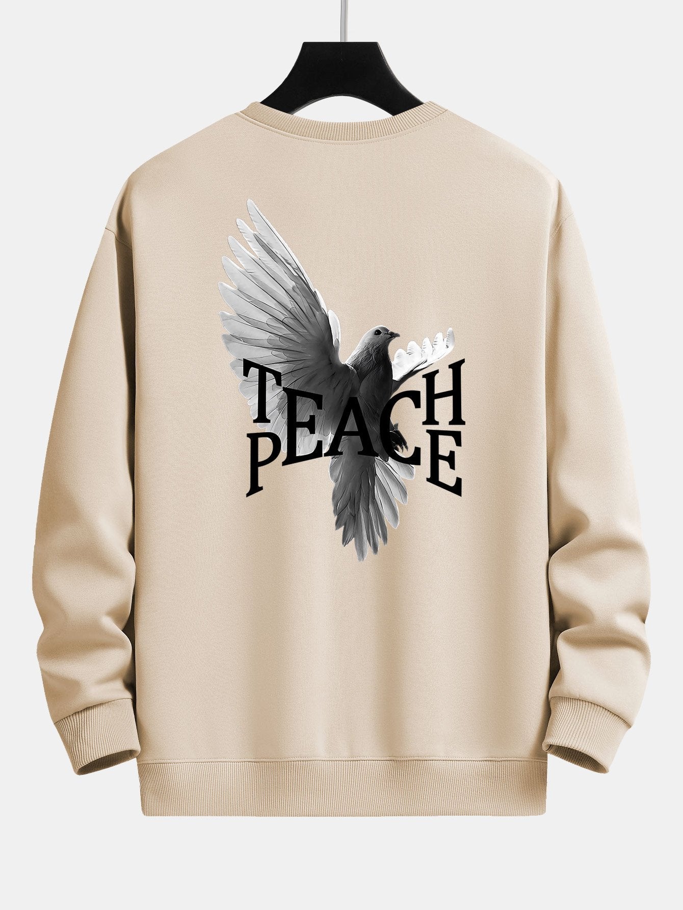 Peace Dove Back Print Relax Fit Sweatshirt