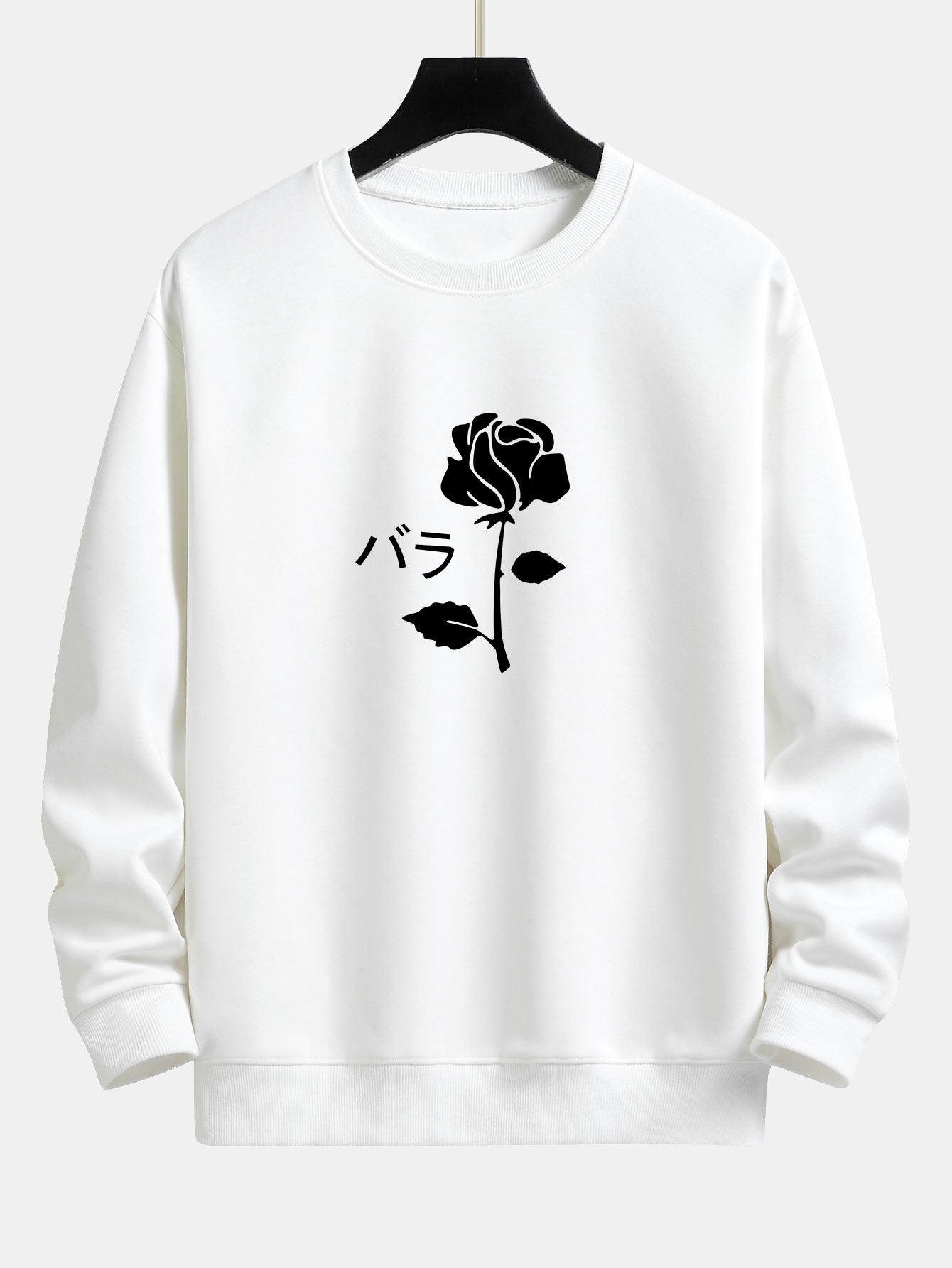 Rose Print Relax Fit Sweatshirt