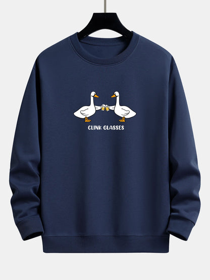 Cheers Goose Print Relax Fit Sweatshirt