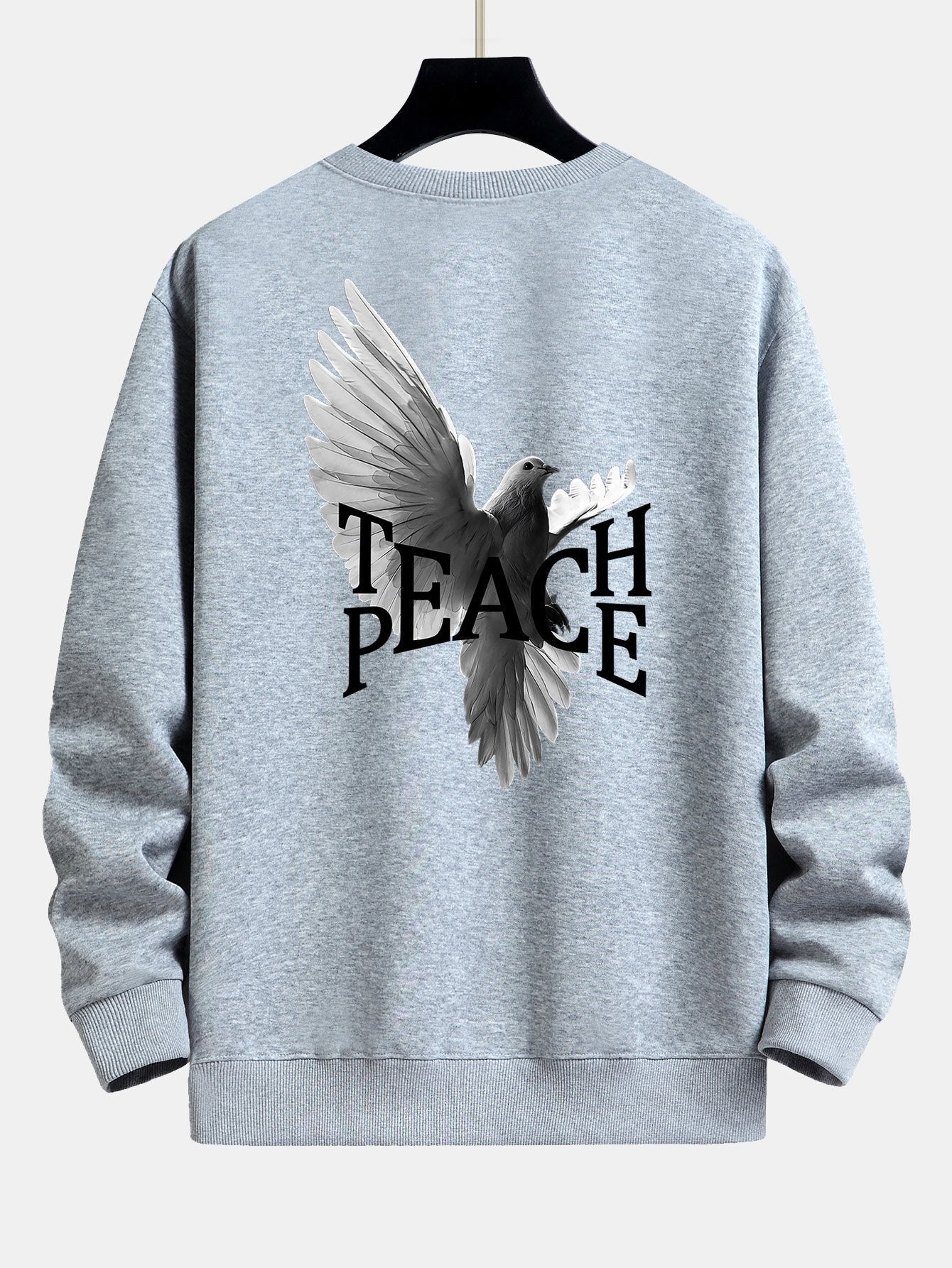 Peace Dove Back Print Relax Fit Sweatshirt