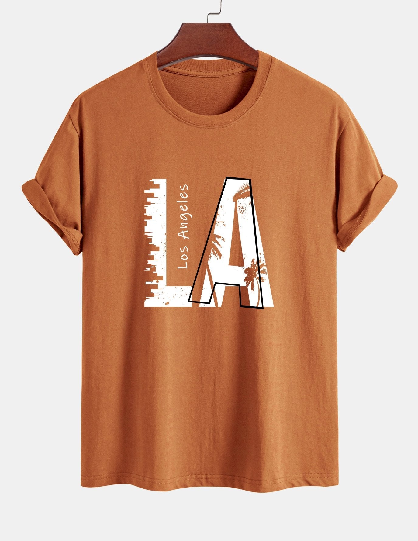 Regular Fit Los Angeles Print Cotton T-Shirt