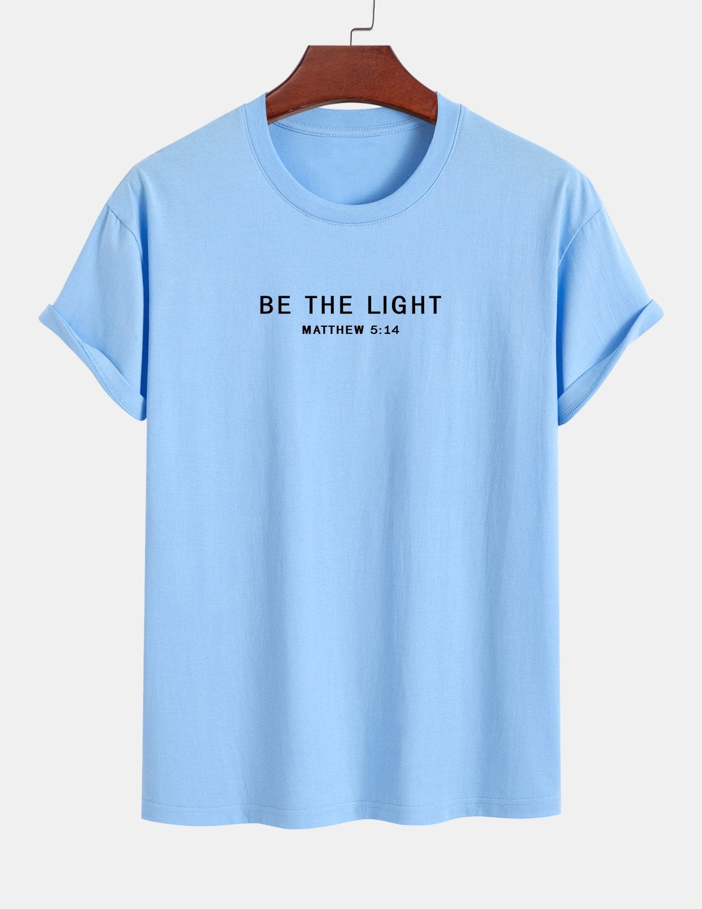 Regular Fit Be The Light Print Cotton T-Shirt