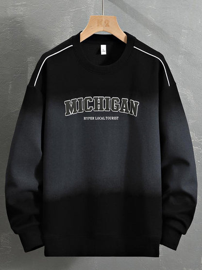 Slogan Gradient Print Sweatshirt