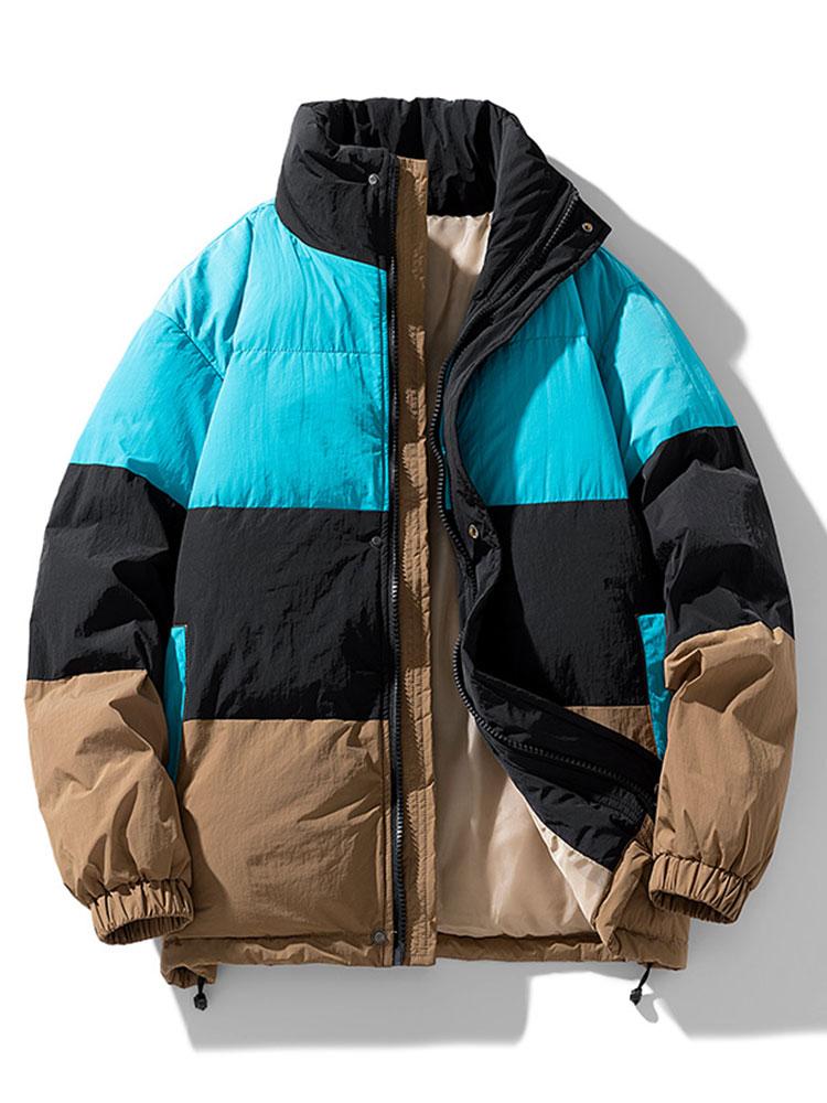 Color Block Puffer Jacket