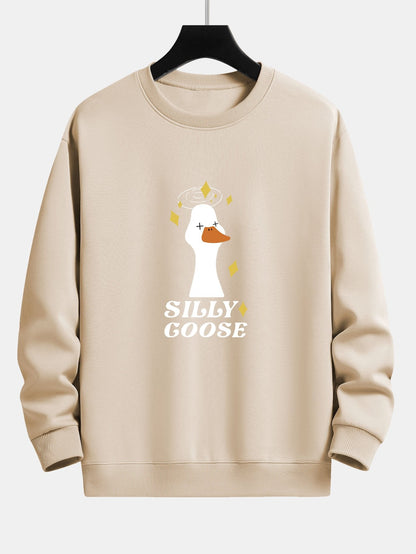 Dizzy Goose Print Relax Fit Sweatshirt