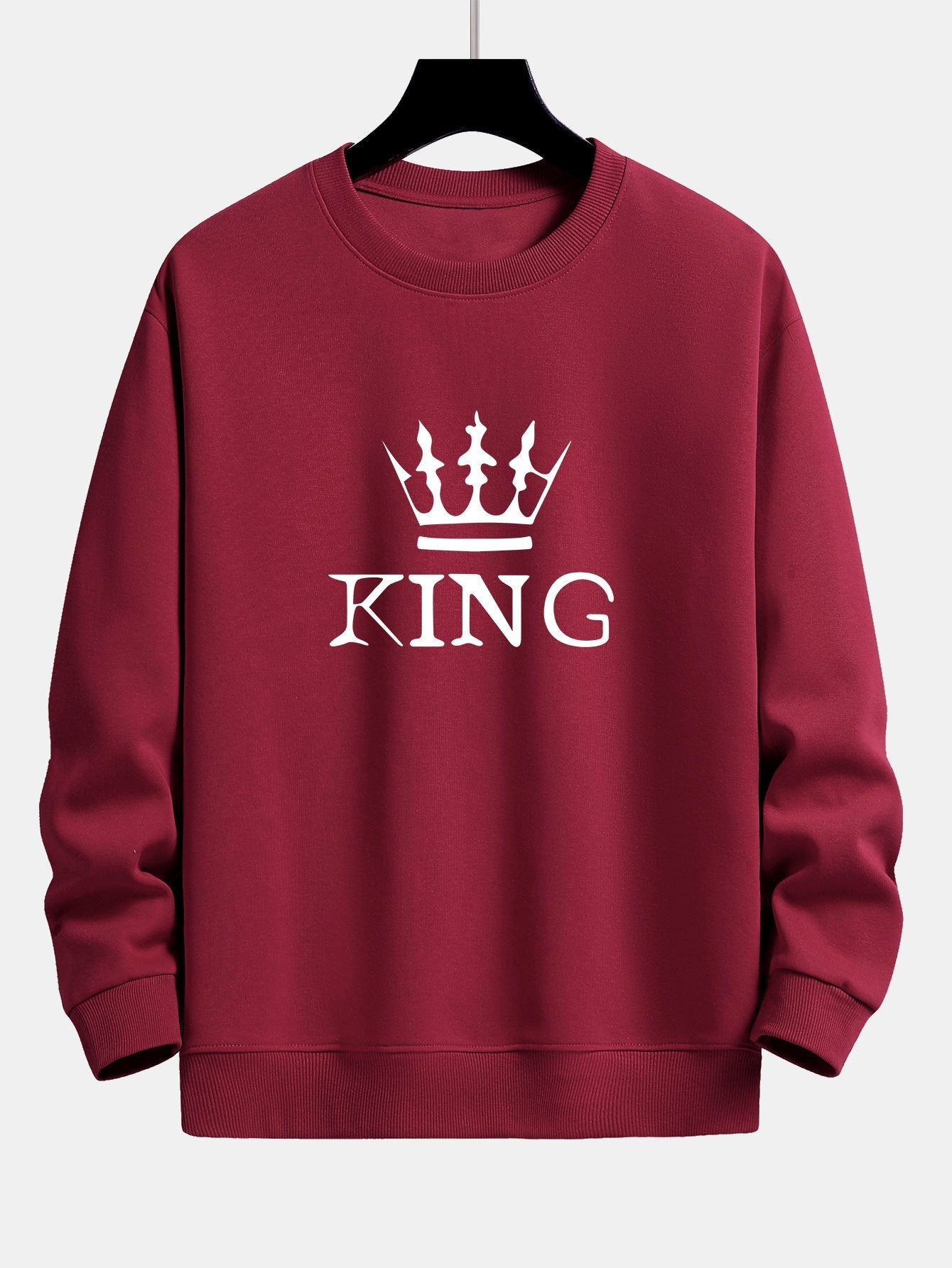 King Crown Print Relax Fit Sweatshirt