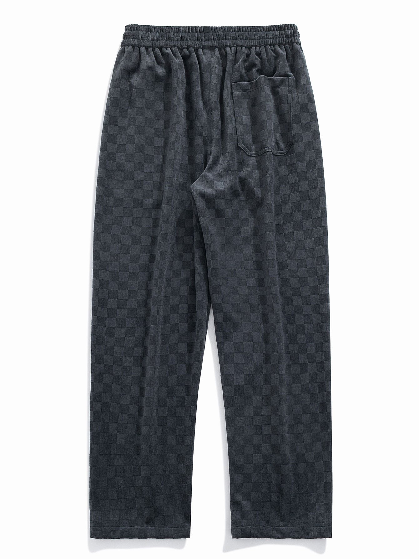 Checkerboard Straight Leg Pants