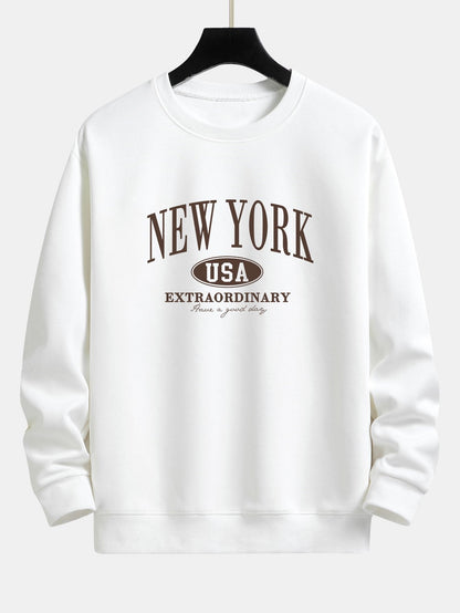 New York Print Relax Fit Sweatshirt