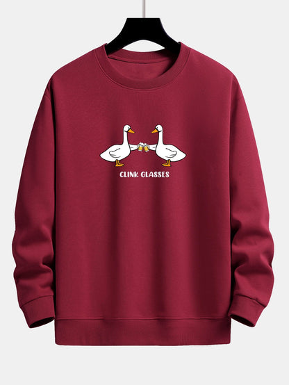 Cheers Goose Print Relax Fit Sweatshirt