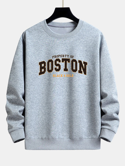 Boston Print Relax Fit Sweatshirt