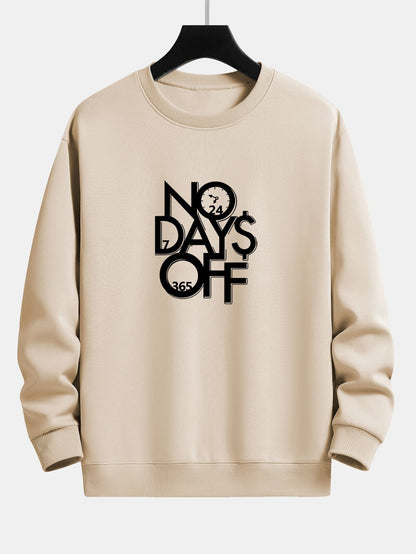 No Days Off Print Relax Fit Sweatshirt