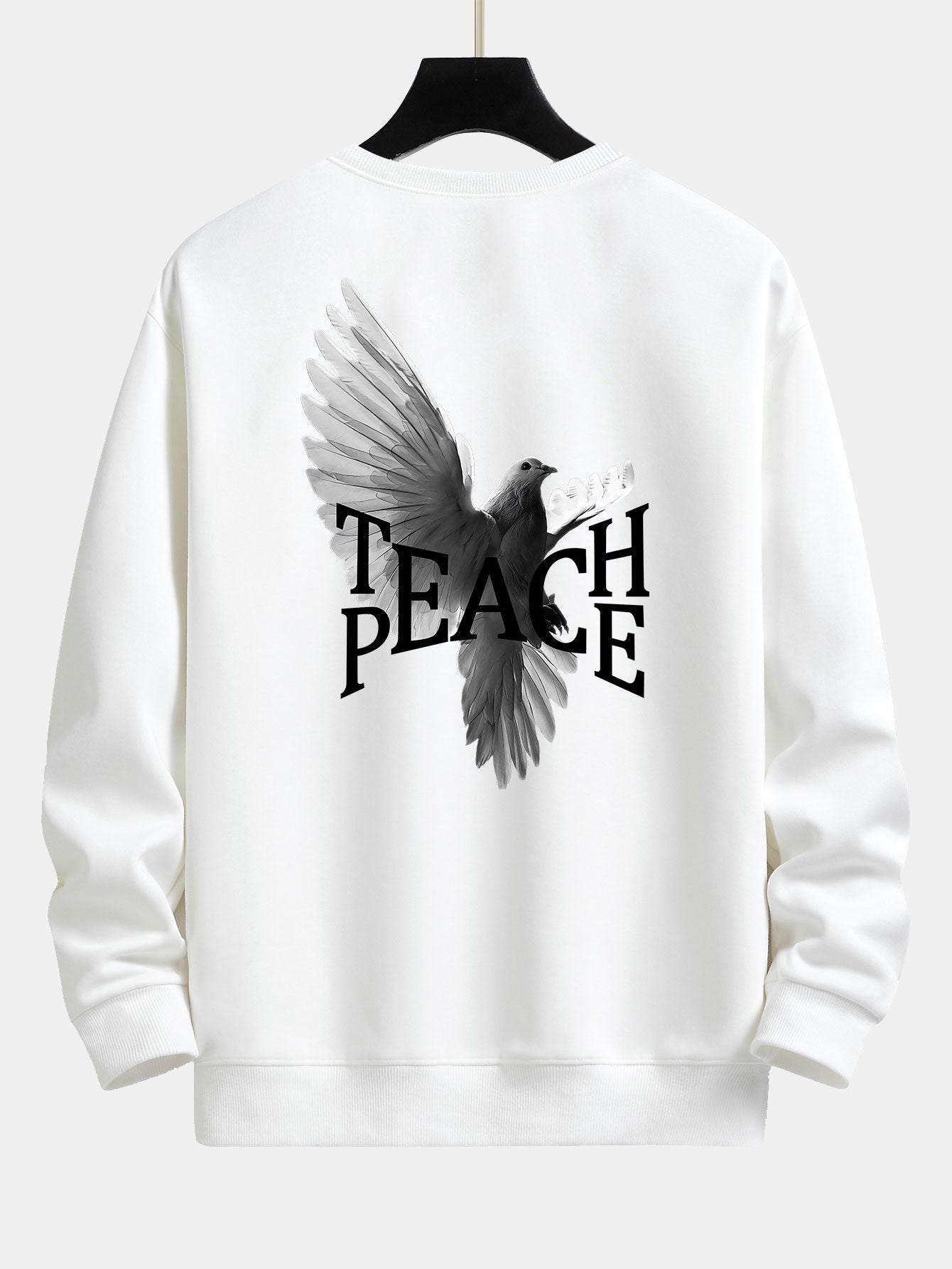 Peace Dove Back Print Relax Fit Sweatshirt