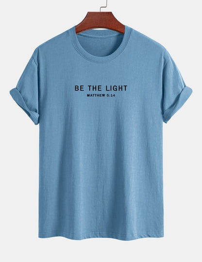 Regular Fit Be The Light Print Cotton T-Shirt