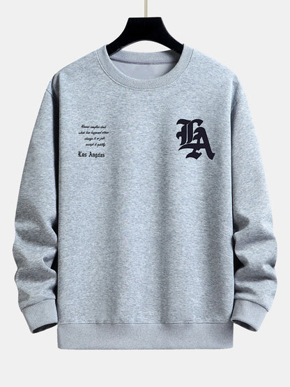 Los Angeles Slogan Print Relax Fit Sweatshirt