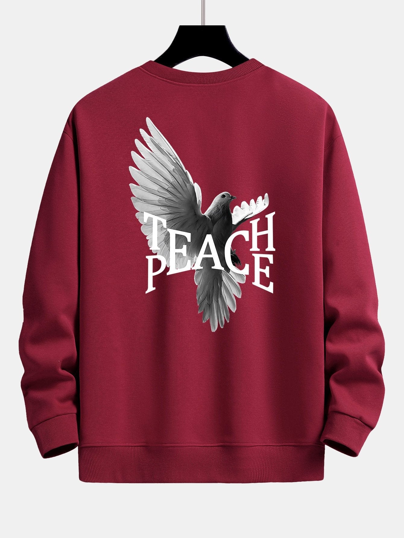 Peace Dove Back Print Relax Fit Sweatshirt