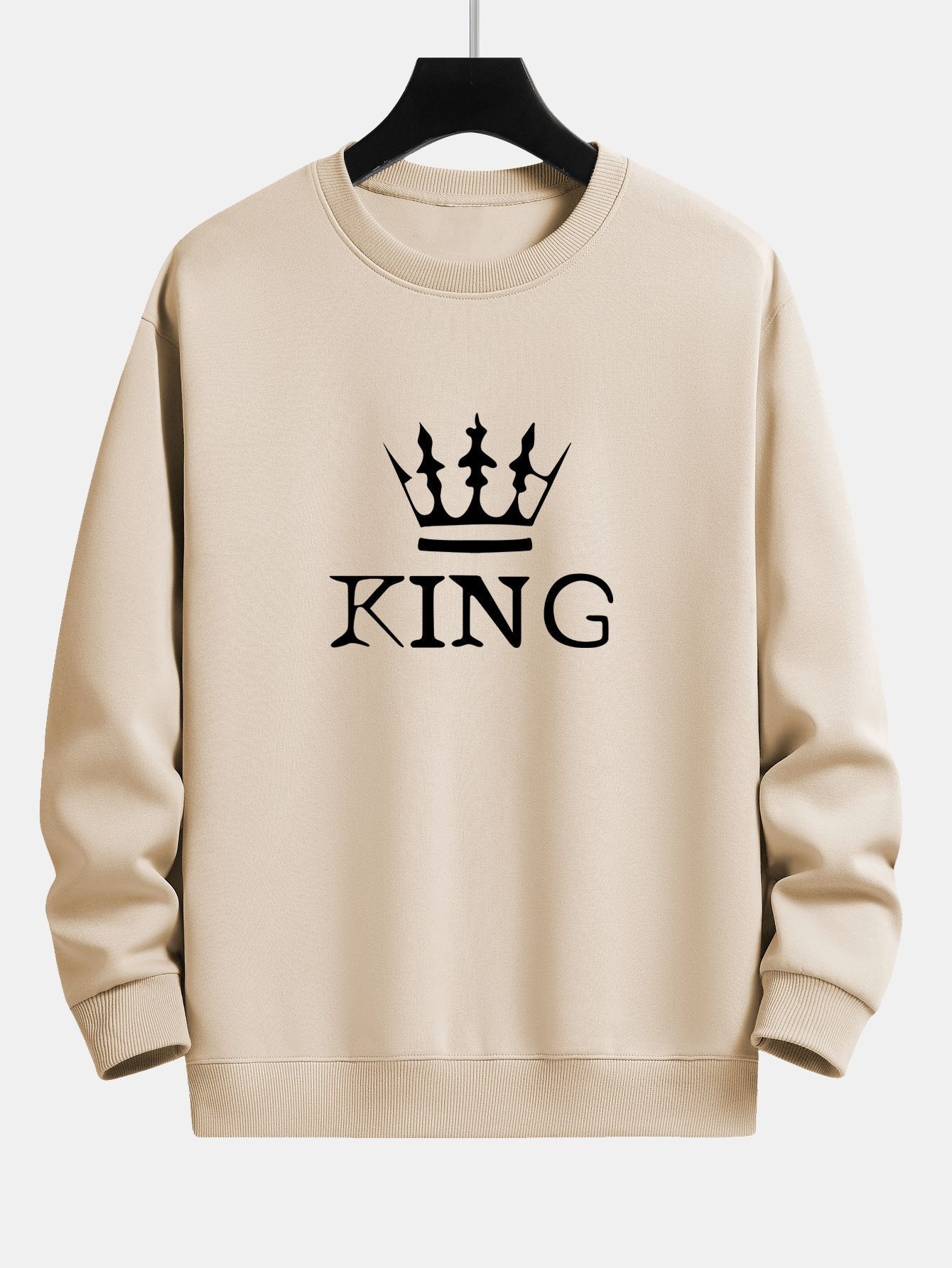 King Crown Print Relax Fit Sweatshirt