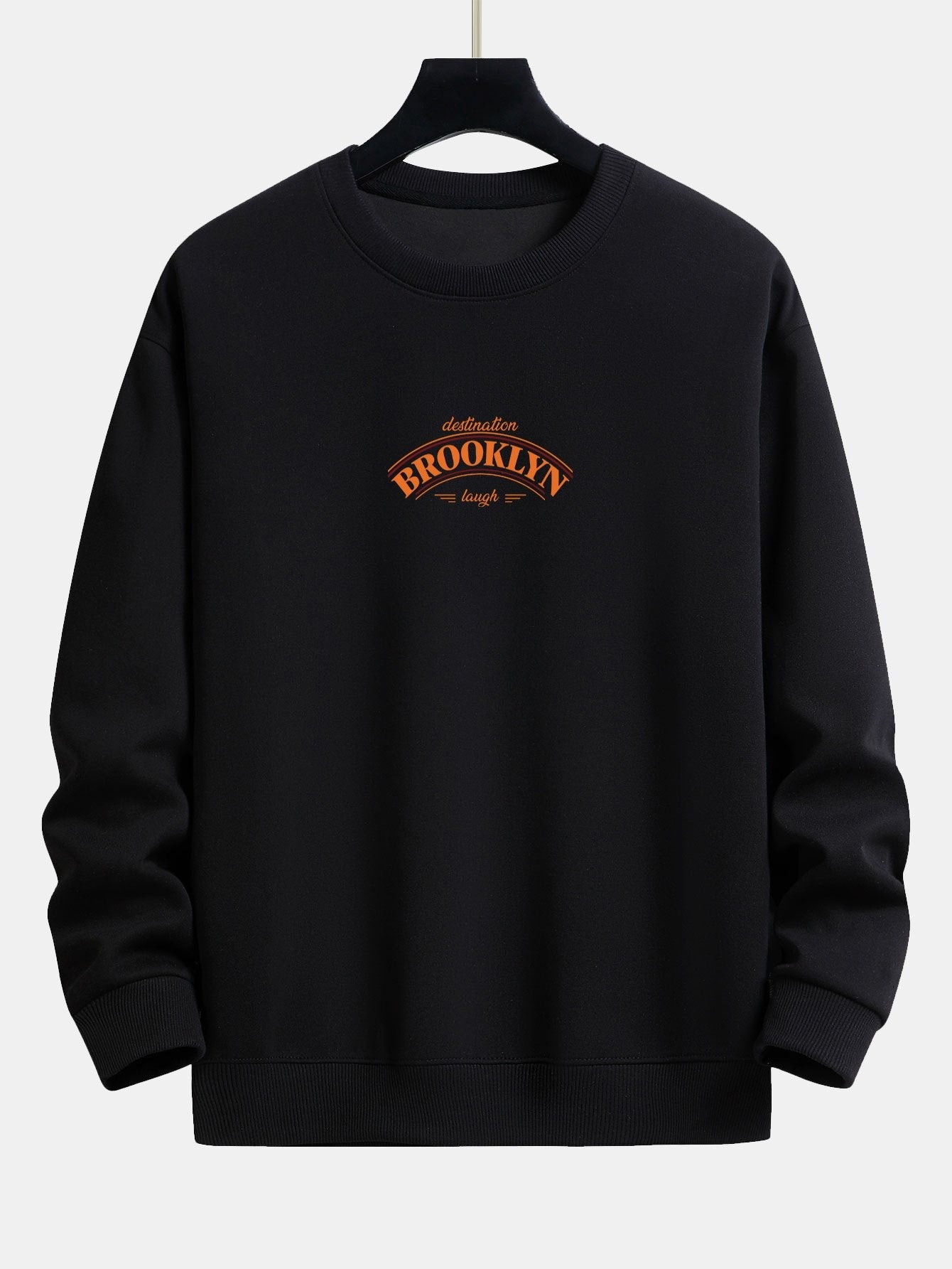 Brooklyn Slogan Print Relax Fit Sweatshirt