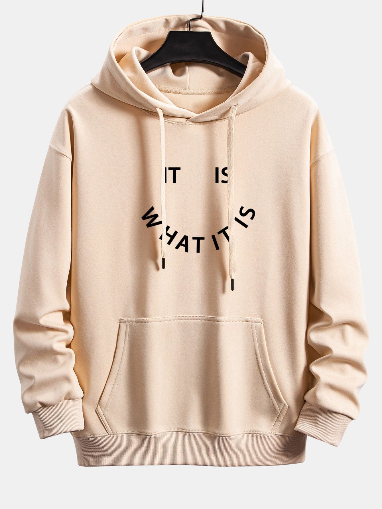 It Is What It Is Print Relax Fit Hoodie