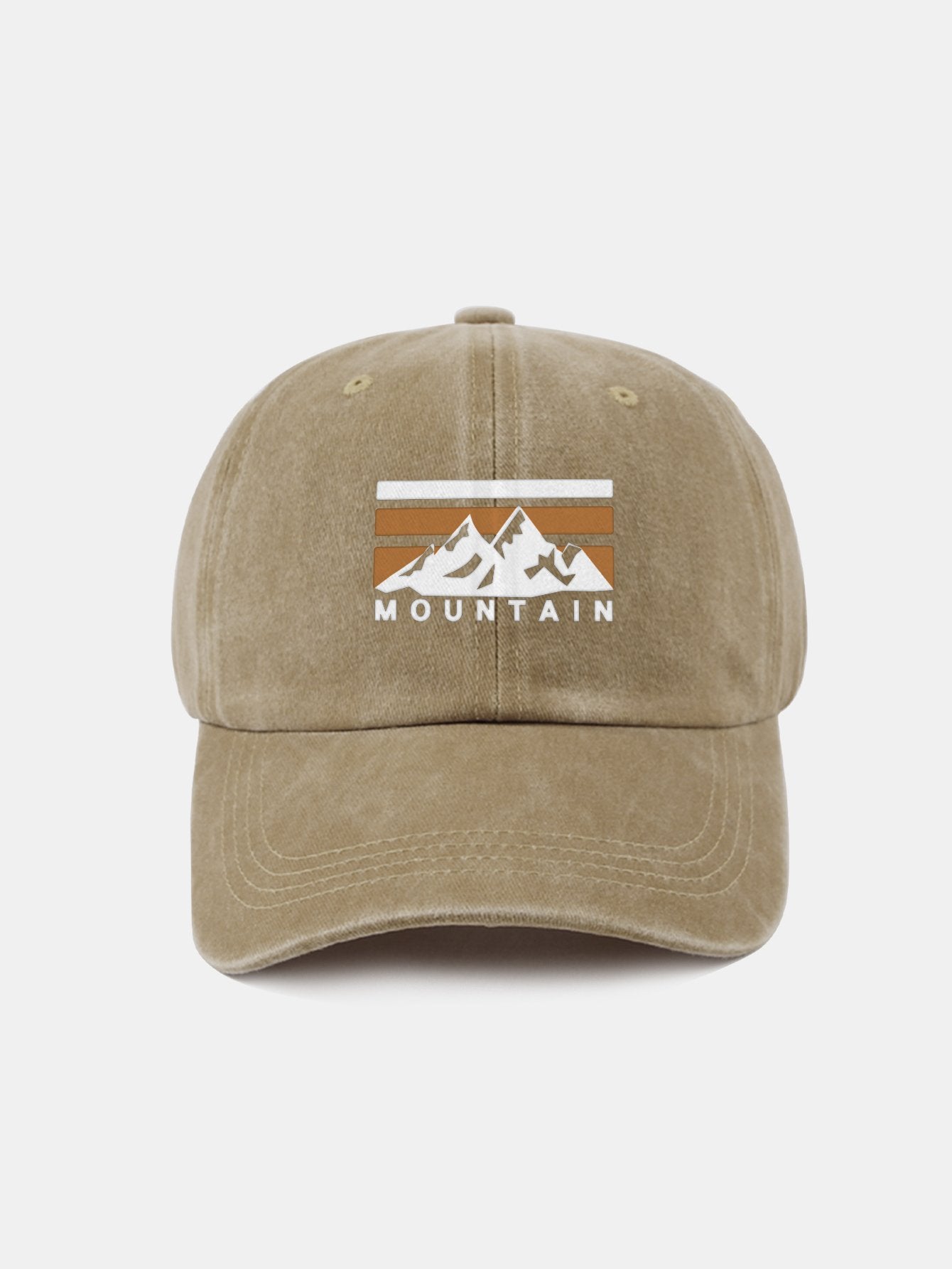 Mountains Pattern Classic Retro Washed Distressed Cotton Baseball Cap