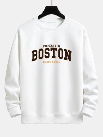 Boston Print Relax Fit Sweatshirt