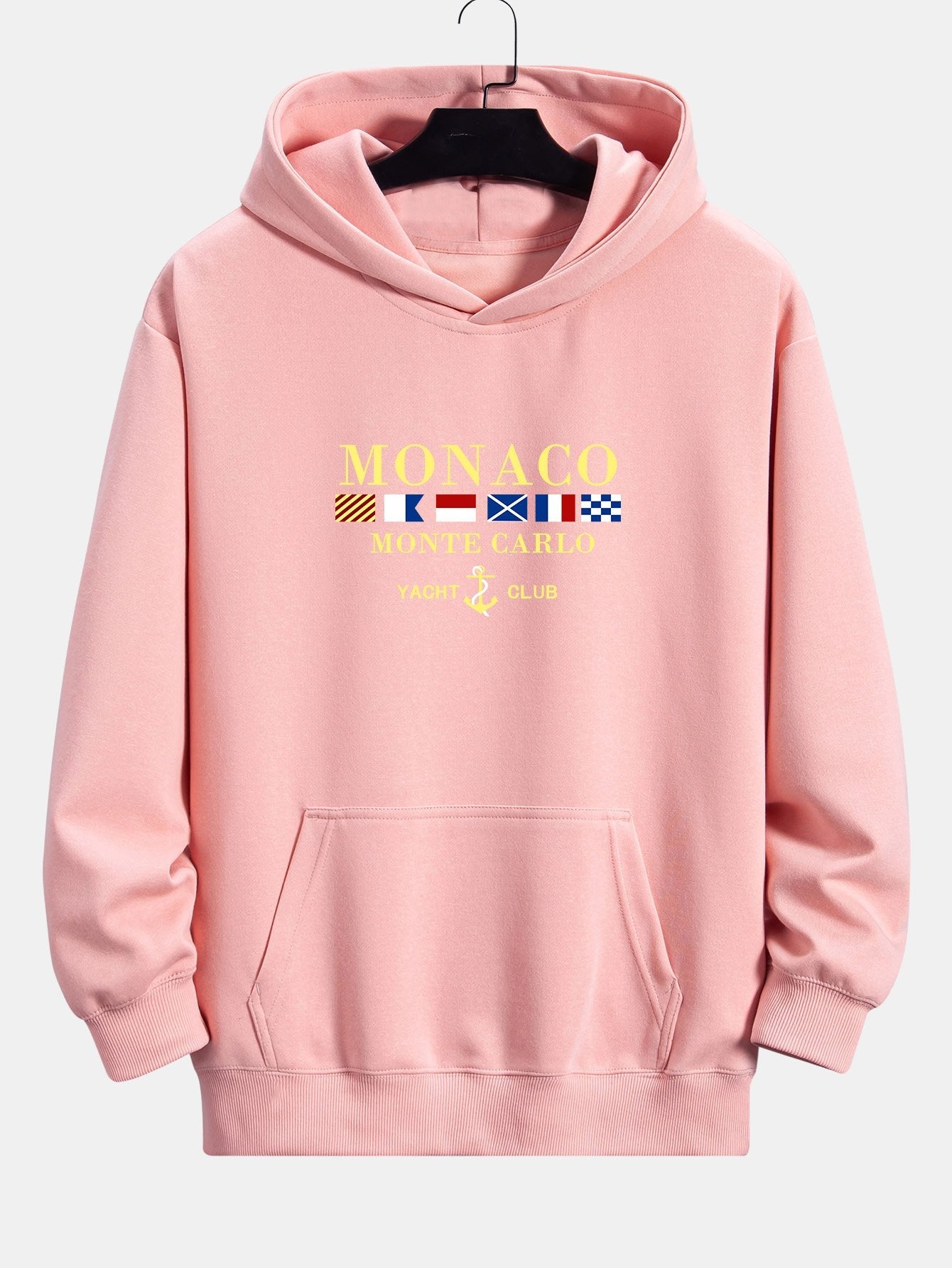 Monaco Slogan Print Relax Fit Hoodie