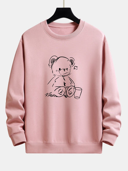 Bear Print Relax Fit Sweatshirt