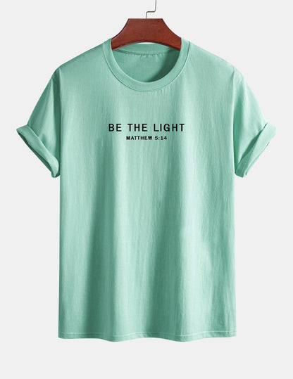 Regular Fit Be The Light Print Cotton T-Shirt