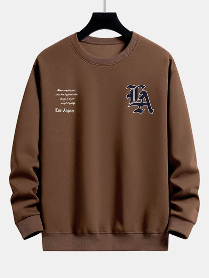 Los Angeles Slogan Print Relax Fit Sweatshirt