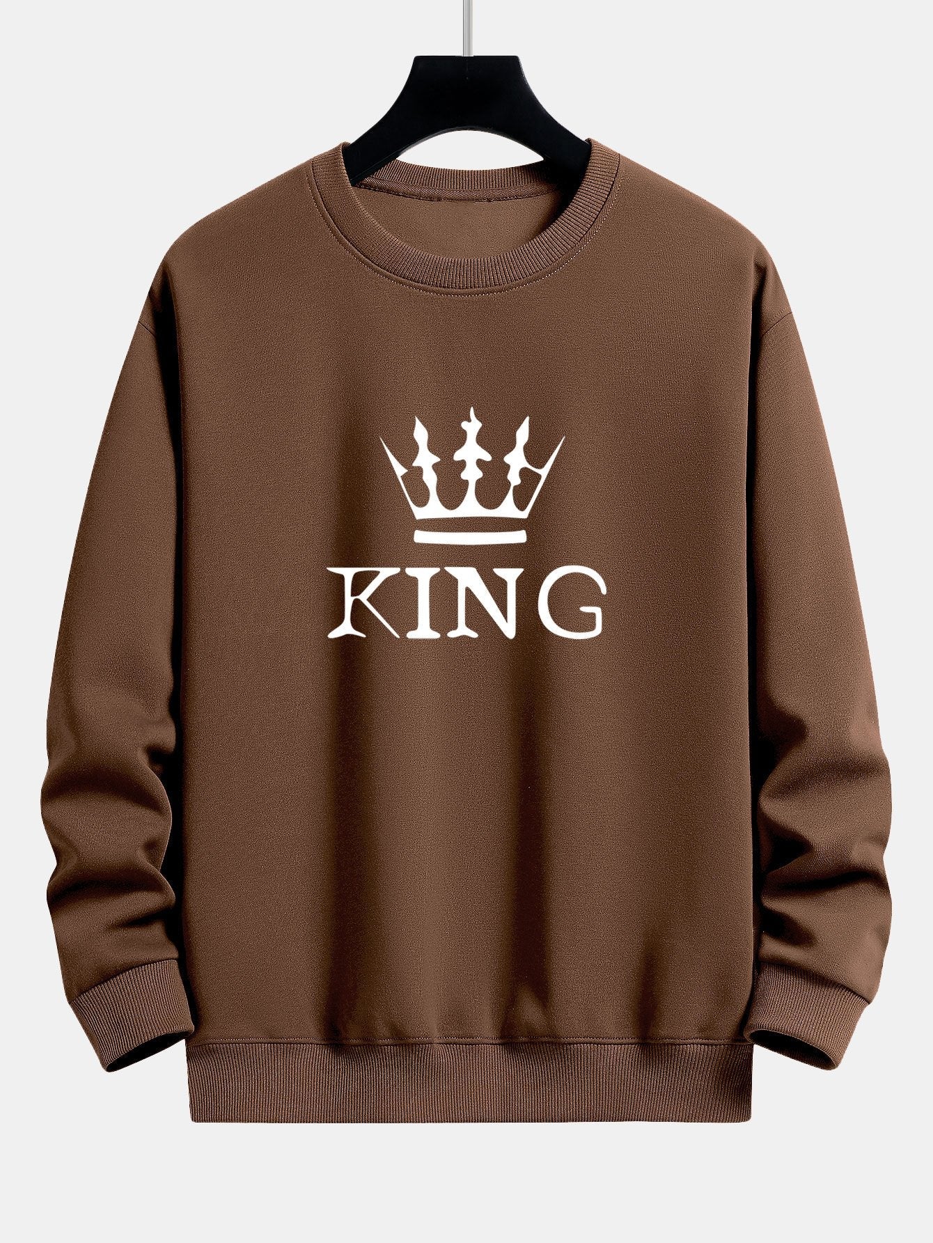 King Crown Print Relax Fit Sweatshirt