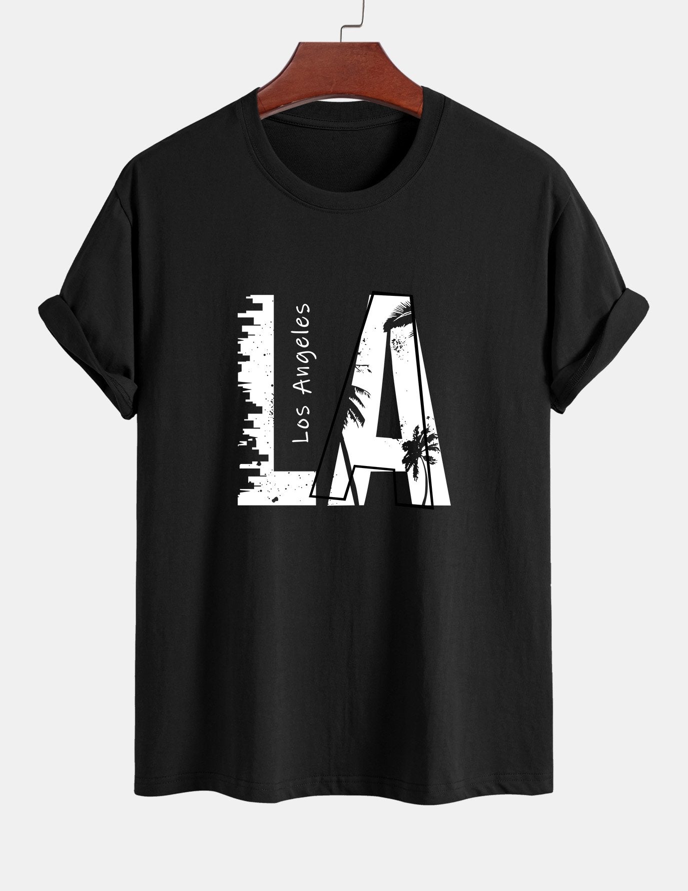 Regular Fit Los Angeles Print Cotton T-Shirt