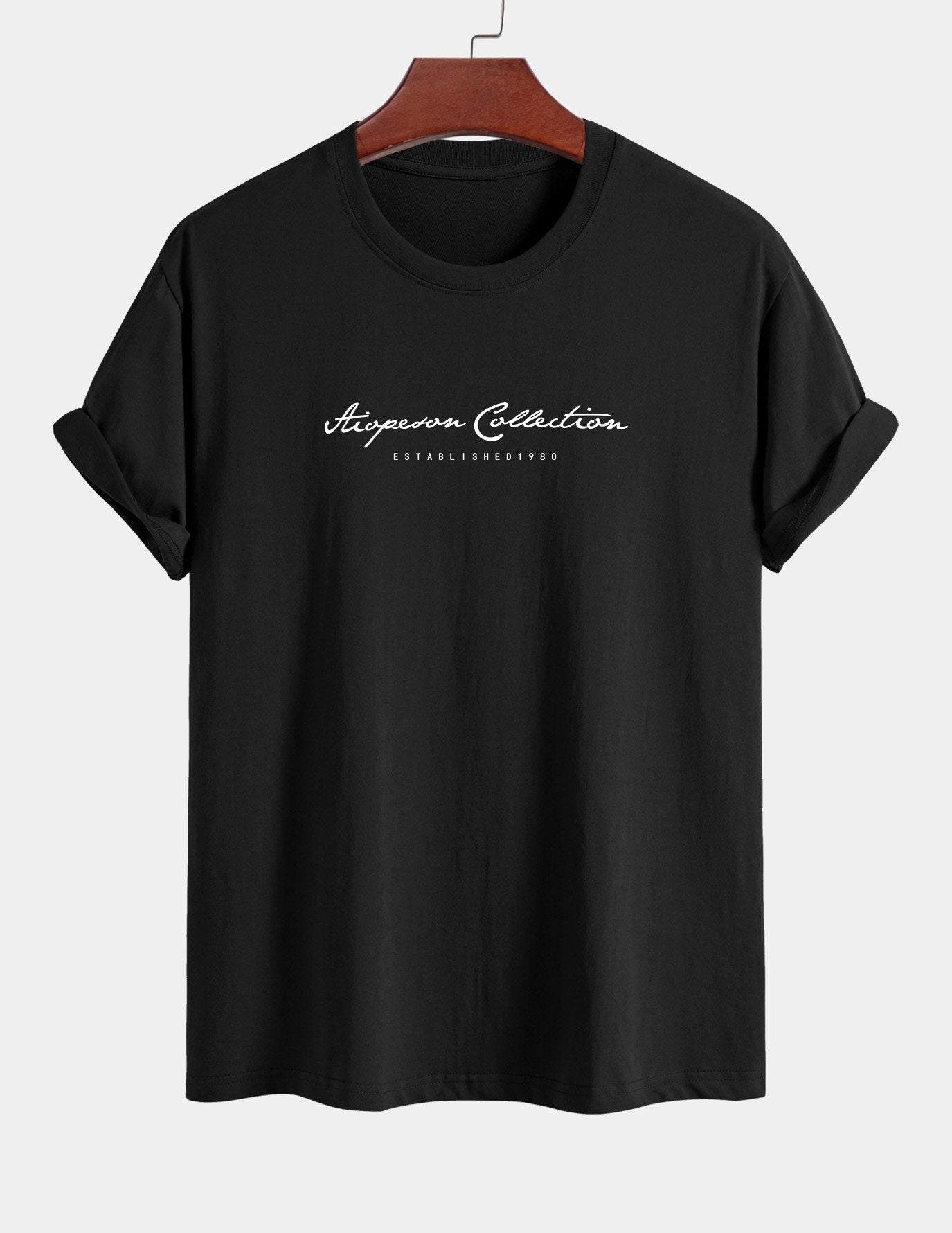 Regular Fit Slogan Print Cotton T-Shirt