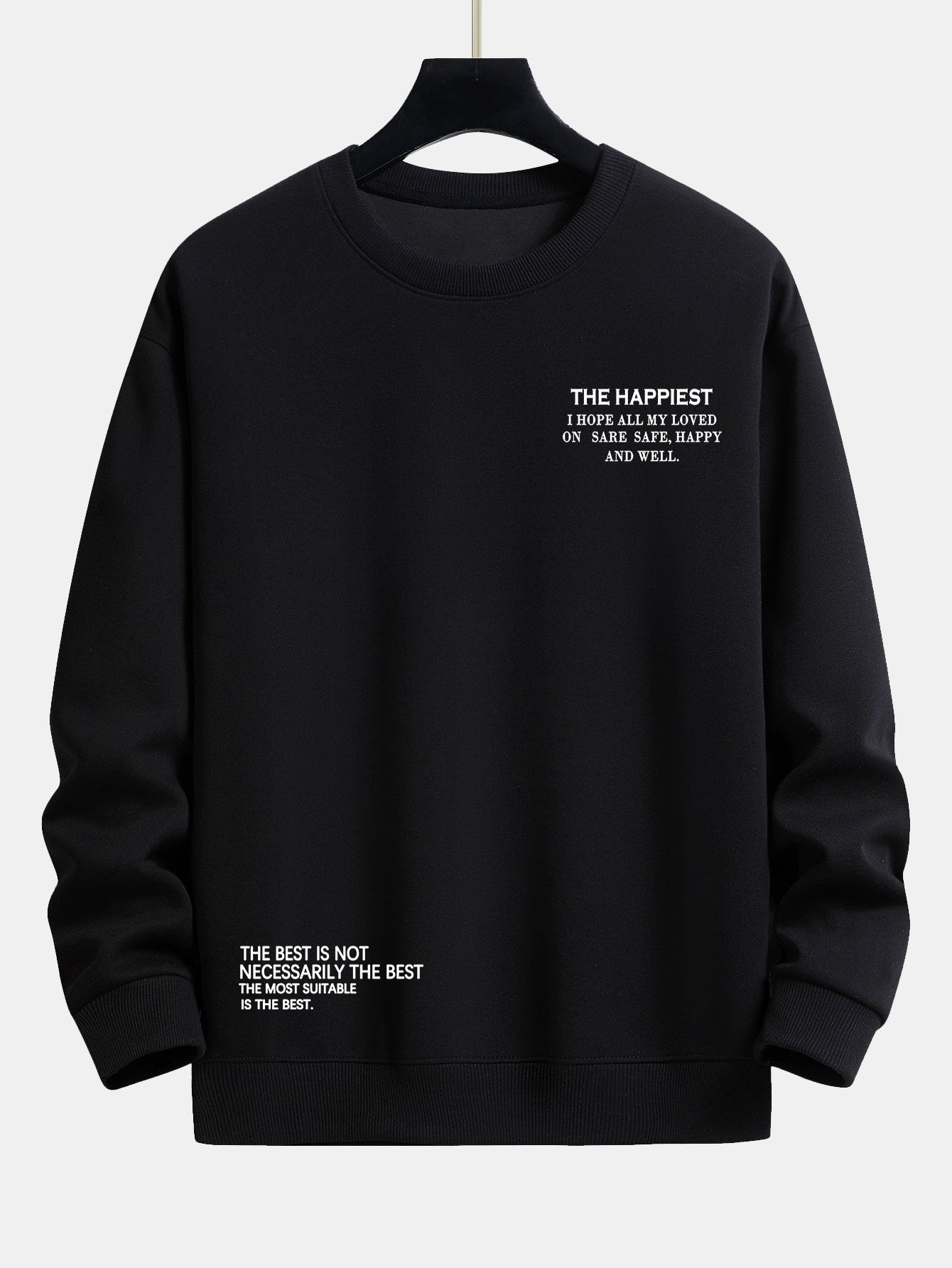 Slogan Print Relax Fit Sweatshirt