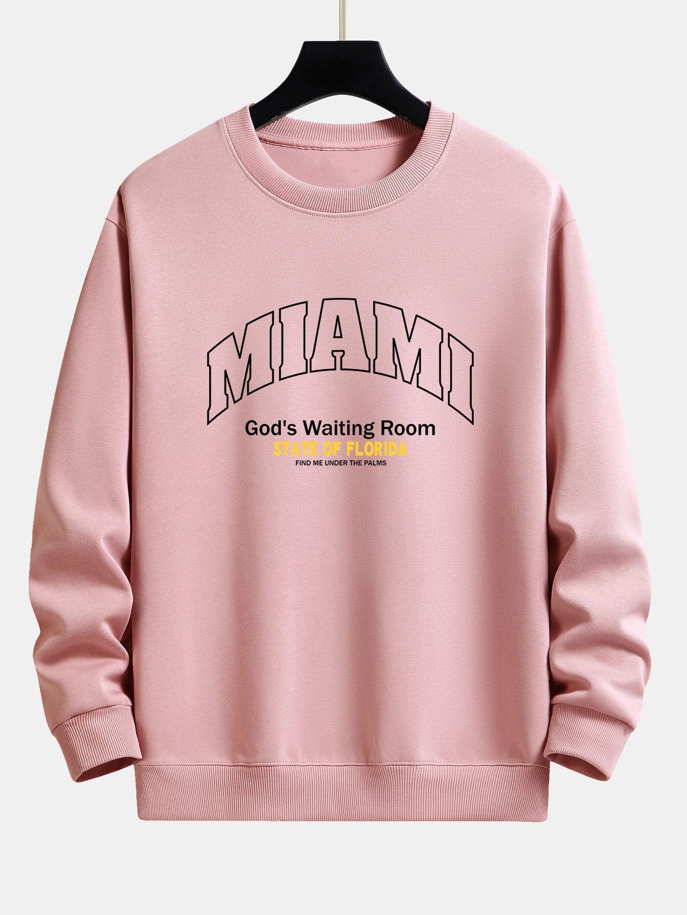 Miami Slogan Print Relax Fit Sweatshirt