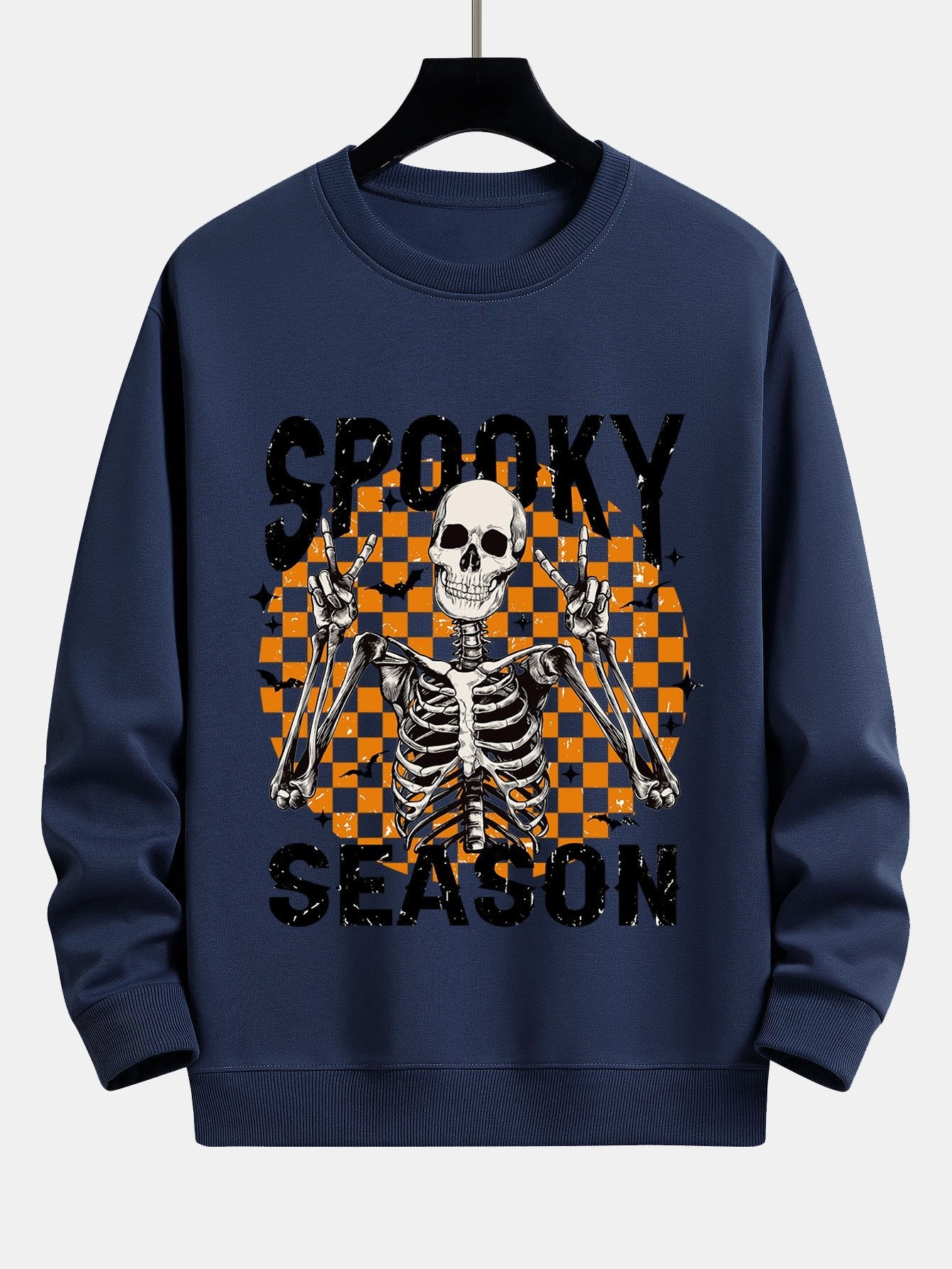 Spooky Season Skeleton Print Relax Fit Sweatshirt